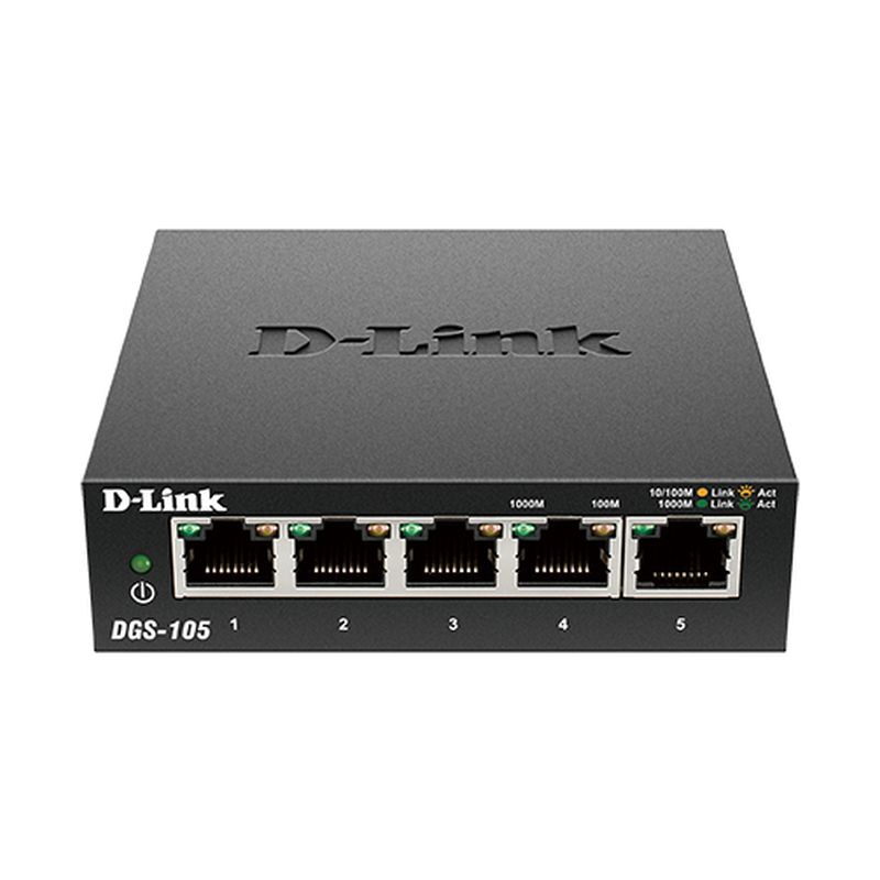 D-LINK DGS-105 Desktop Switch Networking D-LINK, Hubs Product image.