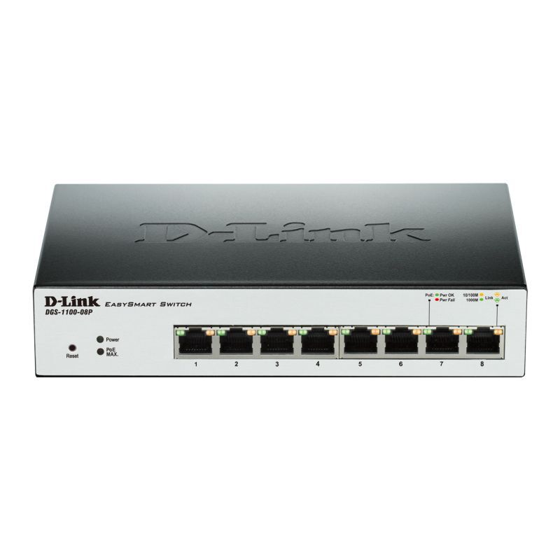 D-LINK DGS-1100-08P PoE Switch Networking D-LINK, Hubs Product image.