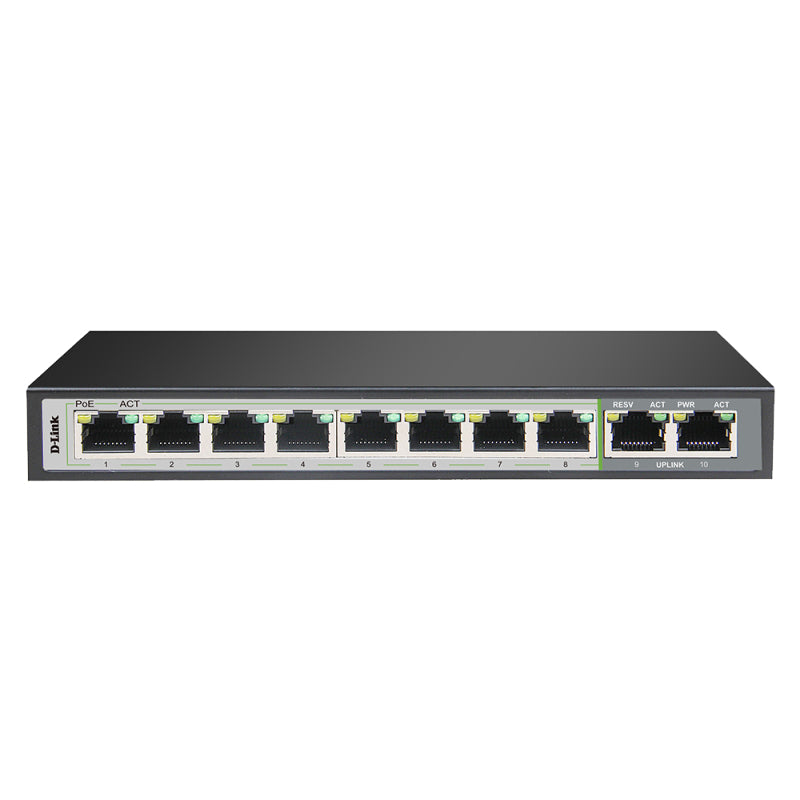 D-Link 10 Port Gigabit PoE Switch Networking D-Link, Hubs Product image.