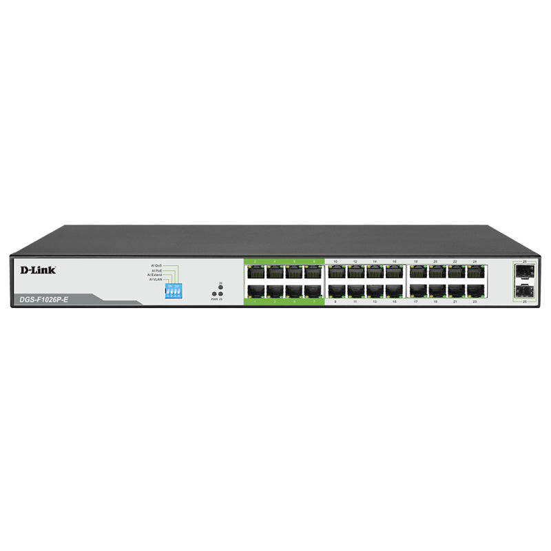 D-Link 26 Port Gigabit PoE Switch Networking D-Link, Hubs Product image.