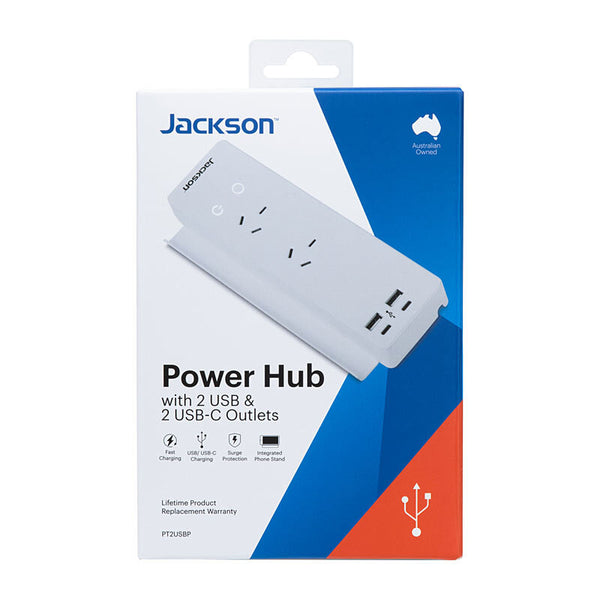 Jackson 2 Way USB Power Hub Computers Jackson, Cables Product image.