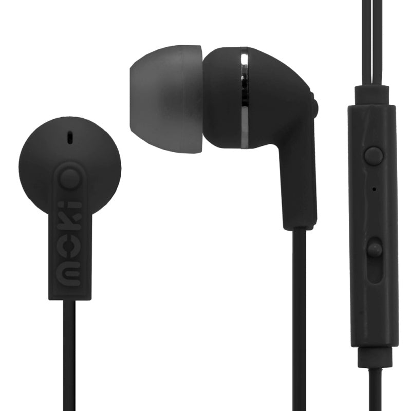 Moki Noise IsoEarbuds Mic Bk Audio Moki, Headphones Product image.