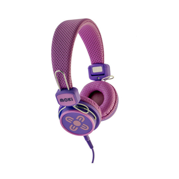 Moki Kids Safe - Pink & Purple Audio Moki, Headphones Product image.