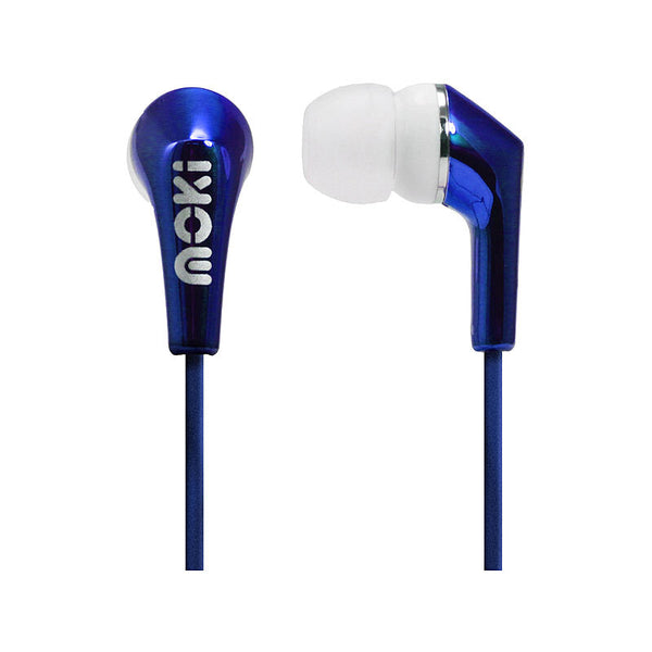 Moki Metallics Earphone Blue Audio Moki, Headphones Product image.