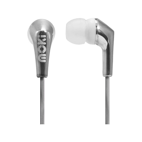 Moki Metallics Earphone Silver Audio Moki, Headphones Product image.