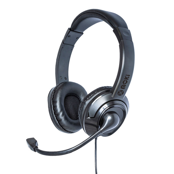 Moki USB Headphones + Boom Mic Audio Moki, Headphones Product image.