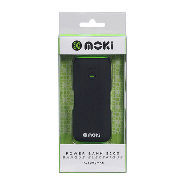 Moki PowerBank 5200 Black Mobile Moki, Mobile Accessories Product image.