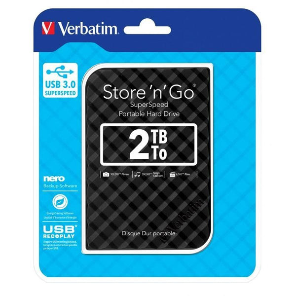 Verbatim 2.5' Mobile HD 2TB Computers Verbatim, Accessories Product image.