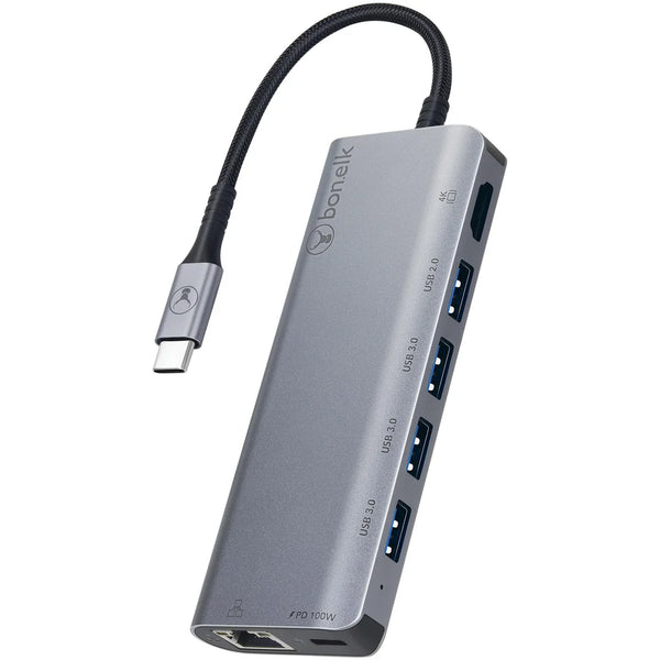 Bonelk USB-C 7 in 1 Long-Life Multiport Hub