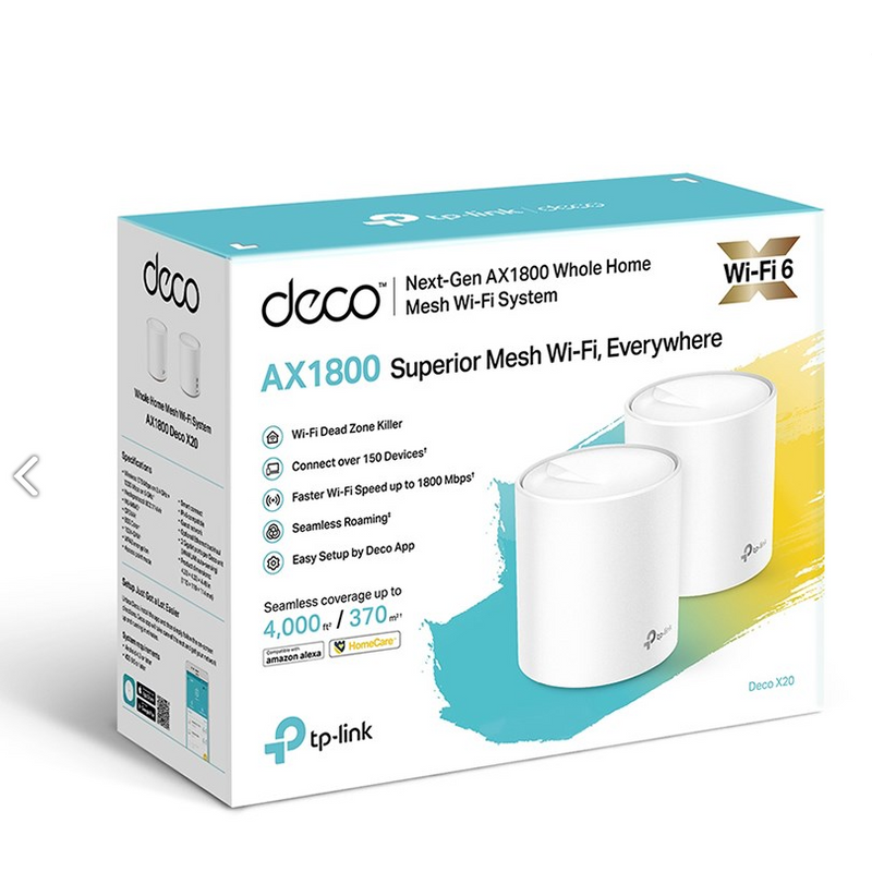 undefined TP-Link Mesh Wi-Fi System Deco X20 AX1800 6 System (2 Pack) TP-Link Wi-Fi Router skyhome australia smart home automation.