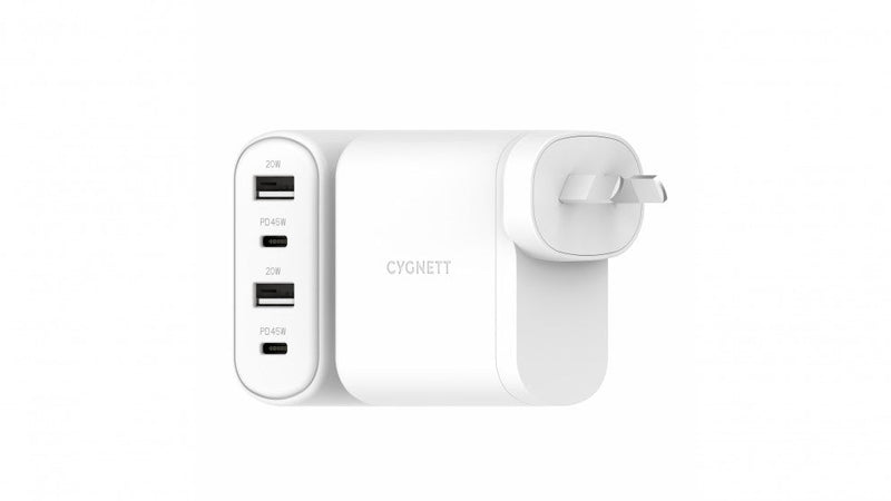 Cygnett PowerPlus 4 Port 45w Wall Charger White